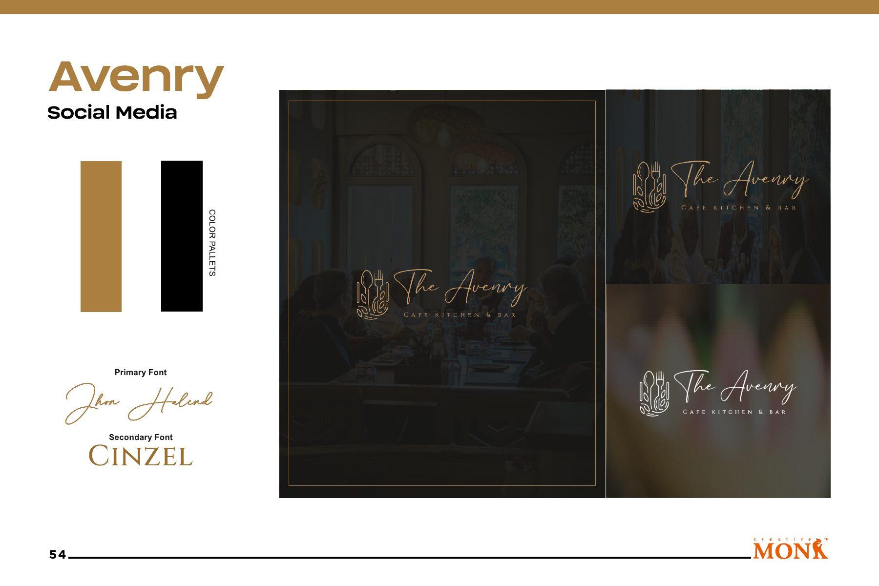 Café & bar identity — The Avenry