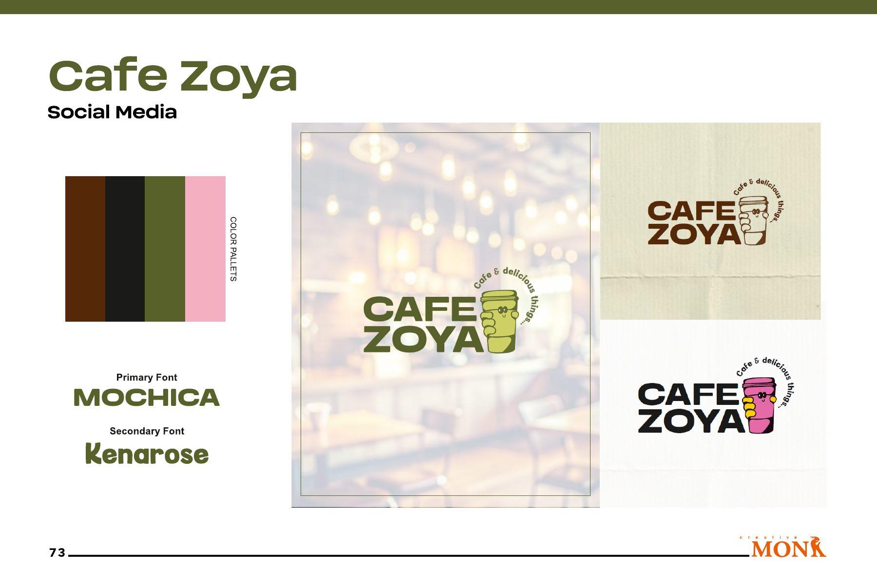 Café Zoya brand board — Café Zoya