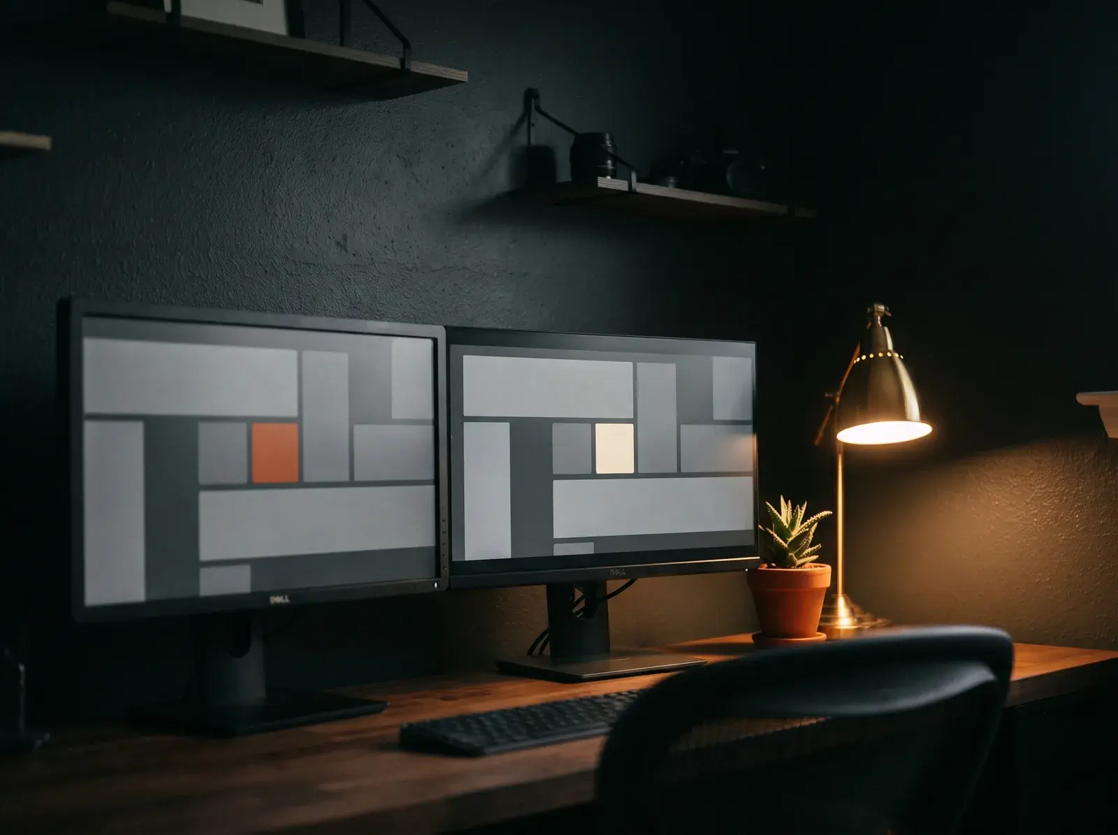 Two page variations compared side by side on screens
