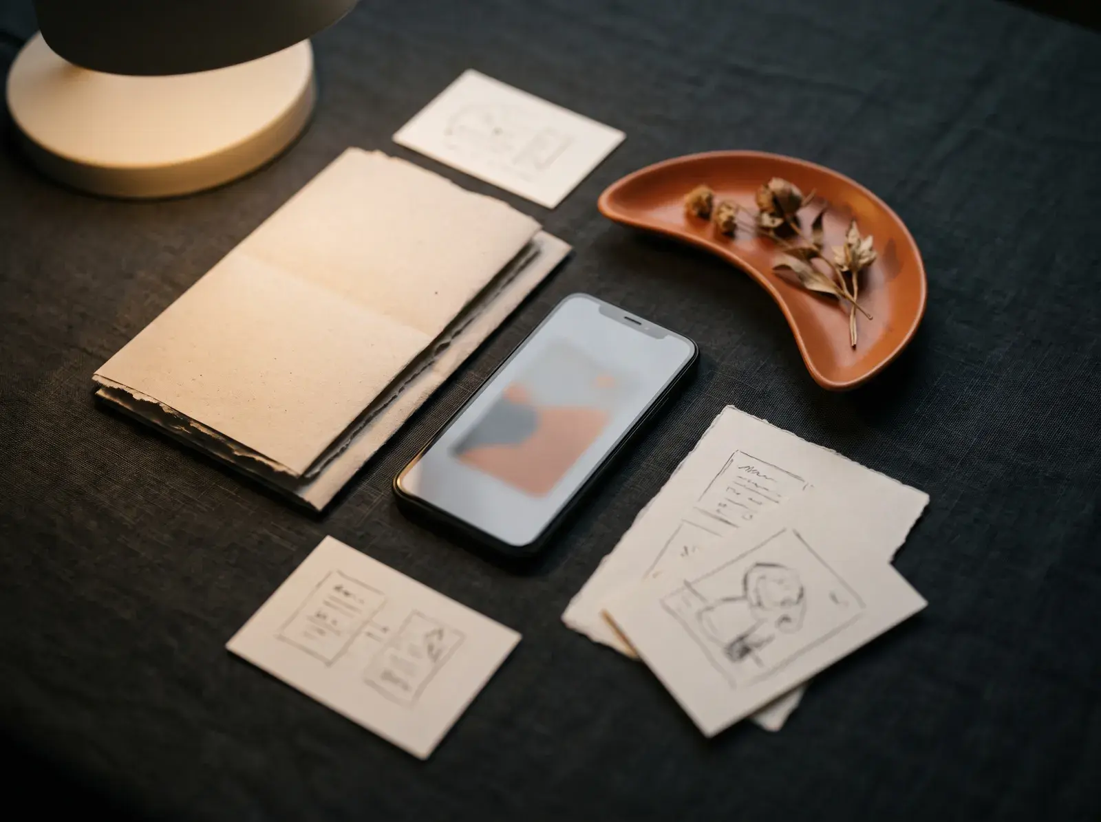 One article repurposed into posts, emails and scripts on a desk